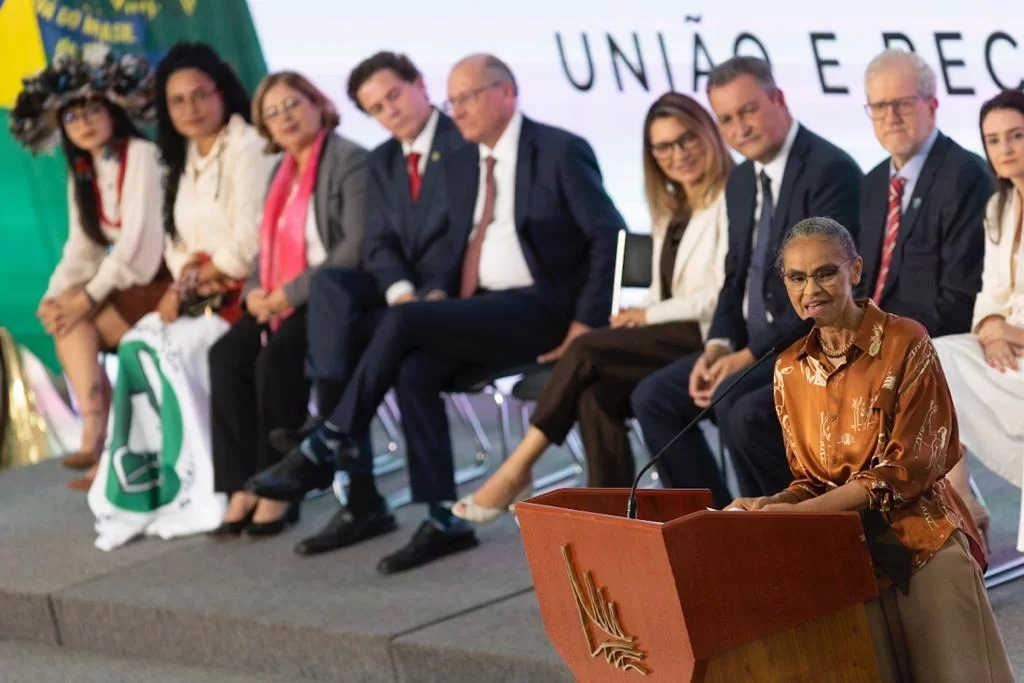 Posse do Ministério do Meio Ambiente e Mudança do Clima, pela deputada federal Marina Silva, no Palácio do Planalto.